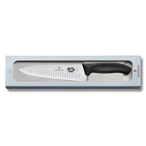 Victorinox Classic Carving Knife Extra Broad Fluted Edge 20cm-Black