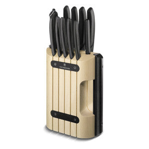 Victorinox Swiss Classic Cutlery Block 11pc - Black