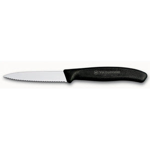 Victorinox Classic Paring Knife Pointed Tip Serrated 8cm - Black