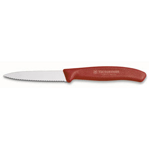 Victorinox Swiss Classic Paring Knife Pointed Tip Serrated 8cm - Red