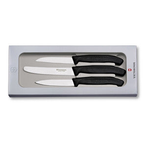 Victorinox Swiss Classic Paring Knife Set 3pc - Black (Gift Box)