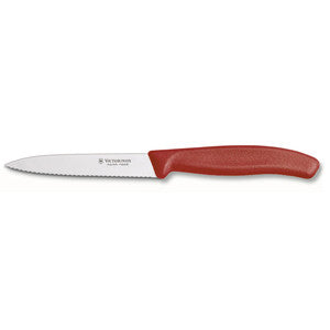 Victorinox Classic Vegetable Knife Pointed Tip Serrated 10cm-Red