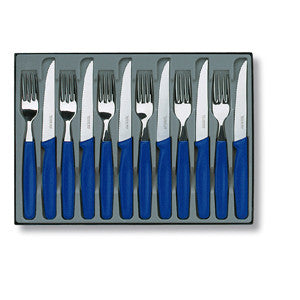 Victorinox Table Set 12pc Pointed Tip - Blue