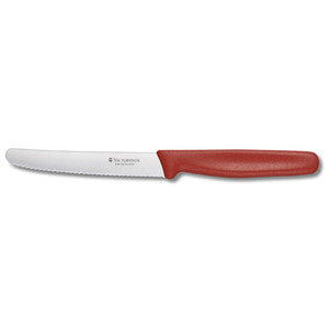 Victorinox Tomato & Sausage Knife Serrated 11cm - Red