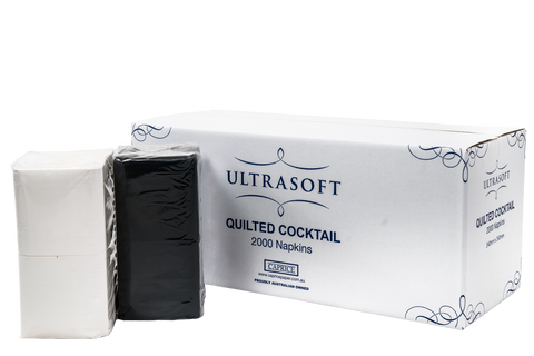 Ultrasoft Quilted Cocktail Napkin White 2000 p/ctn