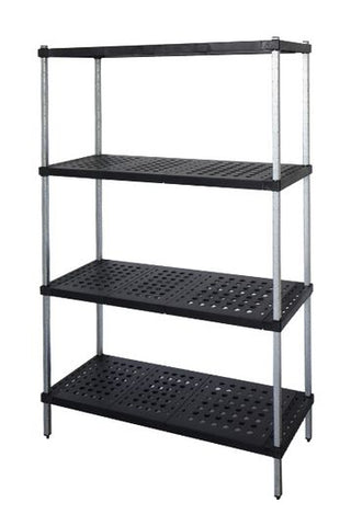 Mantova Zinc & Lacquer Shelving with ABS Real Tuff Single tier 1050 x 600mm